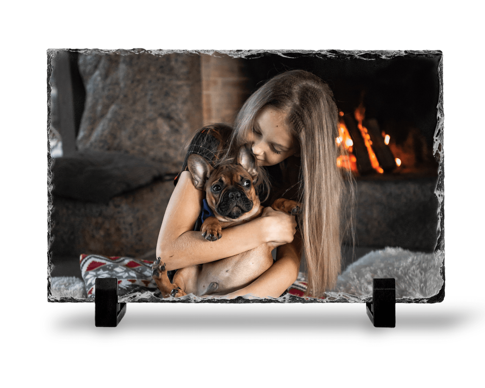 Personalized Photo Slate Plaque, Print Your Photo on a Rock